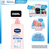 Sữa Dưỡng Thể Vaseline Instant Radiance Sáng Da Gấp 4 Lần Với Vi Chất Phản Quang Cho Da Sáng Khỏe Mịn Màng 350ml