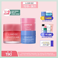 Mặt Nạ Ngủ Cho Môi Hương Berry Laneige Lip Sleeping Mask Berry 20g - Tặng Mặt Nạ Ngủ Water Sleeping Mask 15ml + Tặng Mặt Nạ Clear-C Peeling Mask 15ml