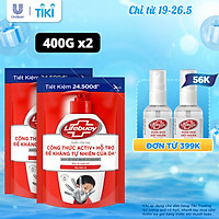 Combo 2 Nước rửa tay Lifebuoy bạc bảo vệ túi 400g
