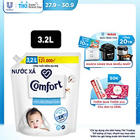 Nước xả vải em bé Comfort cho da nhạy cảm với công thức riêng dịu nhẹ 100% nguồn gốc thực vật, Túi 3.2L