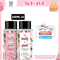 Combo Dầu Gội Xả LBP Óng Mượt Rạng Rỡ Với 100% Tinh Dầu Hoa Hồng Bulgaria Và Bơ Murumuru 400ml