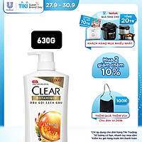 Dầu Gội đầu Clear Botanique 9 Thảo Dược Quý Cho Da Đầu Yếu Với 3X Sức Mạnh Đánh Bay Gàu Nhờn Ngứa 630g