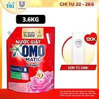 Túi Nước giặt OMO Matic Comfort Hương Hoa Hồng Ecuador cho máy giặt cửa trên 3.6kg