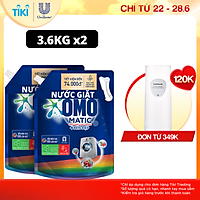 Combo 2 TúI Nước Giặt Omo Matic Cho Máy Giặt Cửa Trước Bền Đẹp Bền Màu Sau 100 Lần Giặt 3.6Kg