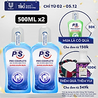 Bộ 2 Nước súc miệng P/S Pro Complete Bảo vệ tối ưu 500ml giúp kháng khuẩn 99.9% không chứa cồn