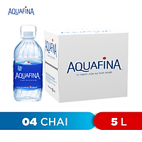 Thùng 4 Chai Nước Khoáng Thiên Nhiên Aquafina (5L/chai)