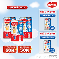 Combo 3 Gói Tã Quần Huggies Dry Gói Cực Đại XXL56 (56 Miếng) - Tặng 8 miếng