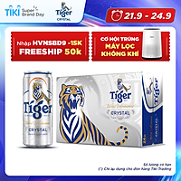 Thùng 24 lon Tiger Crystal lon cao mới (330ml/lon)