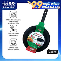 Chảo Sâu Lòng NAG2851 Đáy Từ 5 Lớp Chống Dính Cao Cấp Nagakawa (28cm) - Dùng Trên Mọi Loại Bếp - Hàng Chính Hãng
