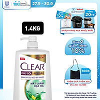Dầu Gội đầu Sạch Gàu Clear Mát Lạnh Bạc Hà Đánh Bay Gàu Ngứa Vi Khuẩn 1.4kg