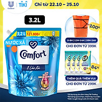 Nước Xả Làm Mềm Vải 3.2L Comfort Chăm Sóc Chuyên Sâu Giữ Màu & Bền Vải Hương Ban Mai Đậm Đặc Một Lần Xả
