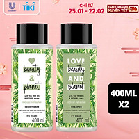 Combo 400ml x2 Dầu Gội Và Dầu Xả Love Beauty And Planet Phục Hồi Hư Tổn & Ngăn Chẻ Ngọn Với 100% Dầu Dừa Organic Và Hương Hoa Ngọc Lan Tây