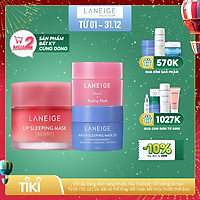 Mặt Nạ Ngủ Cho Môi Hương Berry Laneige Lip Sleeping Mask Berry 20g - Tặng Mặt Nạ Ngủ Water Sleeping Mask 15ml + Tặng Mặt Nạ Clear-C Peeling Mask 15ml
