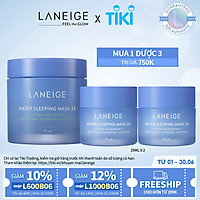 Bộ Mặt Nạ Ngủ Dưỡng Ẩm Laneige Water Sleeping Mask EX 70ml + 50ml
