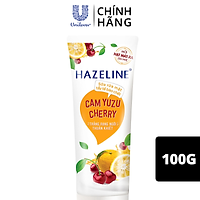 Sữa rửa mặt 100g Hazeline Tẩy tế bào chết Cam Yuzu & Cherry chiết xuất từ thiên nhiên dịu nhẹ cho da