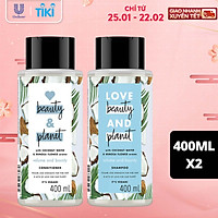 Combo 400ml x2 Dầu Gội Và Dầu Xả Love Beauty And Planet Detox Sạch Sâu Với 100% Tinh Dầu Tràm Trà Úc Và Hương Cỏ Vetiver