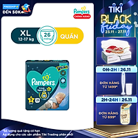 Tã quần Pampers ngủ ngon XL26/XXL22/L30