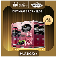 Lốc 6 Lon cao Strongbow vị Dark Fruit Dâu đen (330ml x 6 Lon)