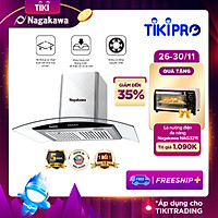 Máy Hút Mùi Than Hoạt Tính Nagakawa NAG1853-70Cm - Bộ Lọc 5 Lớp Inox - Hàng Chính Hãng