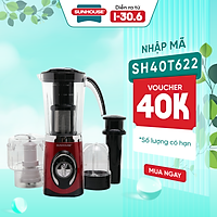 Máy Xay Sinh Tố Đa Năng Sunhouse SHD5322 (220W - 1.25L) - Đỏ - Hàng Chính Hãng