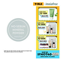 Phấn Phủ Kiềm Dầu Dạng Bột Khoáng Innisfree No Sebum Mineral Powder 5g