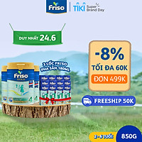 Combo 3 lon sữa Bột Friso Gold 4 850g (Dành Cho Trẻ Từ 2 - 6 Tuổi) + Tặng 3 lốc RDT 180ml