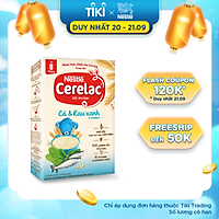 Bột ăn dặm Nestlé CERELAC CÁ VÀ RAU XANH hộp 200g (từ 8 tháng)