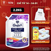 Nước giặt dưỡng vải Comfort đa chức năng hương Thời Thượng, giúp áo quần sạch thơm, tươi màu túi 2,2kg