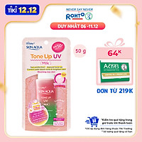 Sữa Chống Nắng Nâng Tông Dành Cho Da Dầu/Hỗn Hợp Sunplay Skin Aqua Tone Up UV Milk Happiness Aura (Rose) (Cho Da Sáng Hồng, Khuyết Điểm Xanh) (50g)