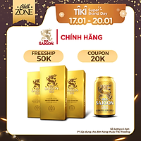 Thùng 18 Lon Bia Sài Gòn GOLD 330ml