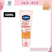 Vaseline 50x Serum Chống Nắng Cơ Thể SPF50 + Dưỡng Da Sáng Khoẻ (320ml)