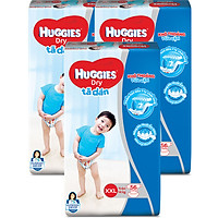 Combo 3 Gói Tã Dán Huggies Dry Gói Cực Đại XXL56 (56 Miếng) - Bao Bì Mới