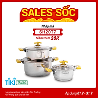 Bộ Nồi Inox 5 Đáy Sunhouse SH787