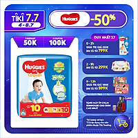 Tã Quần Huggies Dry Tràm Trà Tự Nhiên Gói Cực Đại M74 (74 miếng) + Tặng 10 miếng