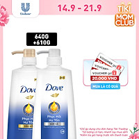Combo Dove Phục Hồi Hư Tổn Dầu Gội 640g + Kem Xả 610g