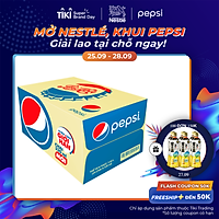 Thùng 24 Chai Nước Ngọt Có Gas Pepsi (330ml/ Chai)