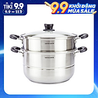 Nồi Hấp 2 Tầng Bằng Inox Lock&Lock LLH1262 (26cm)