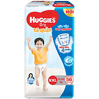 Tã Quần Huggies Dry Gói Cực Đại XXL56 (56 Miếng) - Bao Bì Mới