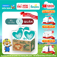 Thùng Tối Ưu Phí Vận Chuyển 3 Gói Tã Quần PAMPERS Giữ Dáng Size L(108 miếng, 9-14kg)/ XL (96 miếng, 12-17kg)/ XXL(84 miếng, 15-25kg), Chống Xệ