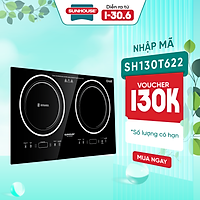 Bếp Đôi Điện Từ Hồng Ngoại Sunhouse SHB8609 (3600W) - Hàng chính hãng