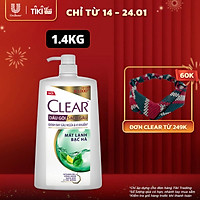 Dầu Gội 1.4kg Clear Sạch Gàu Mát Lạnh Bạc Hà 3X Sức Mạnh Đánh Bay Gàu, Ngứa, Vi Khuẩn