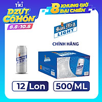 Thùng 12 Lon Bia SAN MIGUEL Light 500 ml