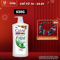 Dầu Gội 630g Clear Sạch Gàu Mát Lạnh Bạc Hà 3X Sức Mạnh Đánh Bay Gàu, Ngứa, Vi Khuẩn