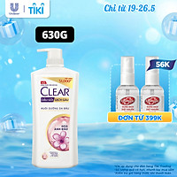 Dầu Gội Clear Sạch Gàu Dầu Gội Sạch Gàu Mát Lạnh Hoa Anh Đào Thơm Mát Suốt 24 Giờ 630G