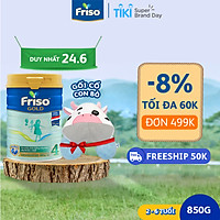 Sữa Friso Gold 4 Lon 850g - Tặng 1 gối cổ con bò