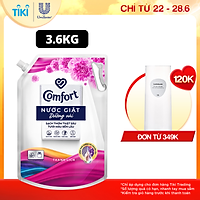 Nước Giặt Dưỡng Vải Comfort Đa Chức Năng Hương Thanh Lịch Giúp Quần Áo Sạch Thơm & Tươi Màu Túi 3.6Kg