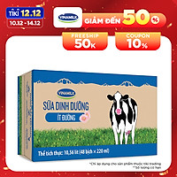 Thùng 48 Bịch Sữa Dinh Dưỡng Vinamilk Ít Đường (220ml / Bịch)