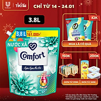 Nước Xả Làm Mềm Vải 3.8L Comfort Chăm Sóc Chuyên Sâu Giữ Màu & Bền Vải, Ngăn Ngừa Mùi Hôi Hương Tươi Mát Đậm Đặc Một Lần Xả