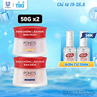 Bộ Đôi Kem Dưỡng Chống Lão Hóa Da Ngày Và Đêm Pond's Age Miracle (50g/hũ)