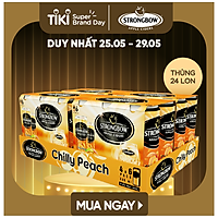 Thùng 24 lon nước táo lên men Strongbow Vị Đào 330ml/lon